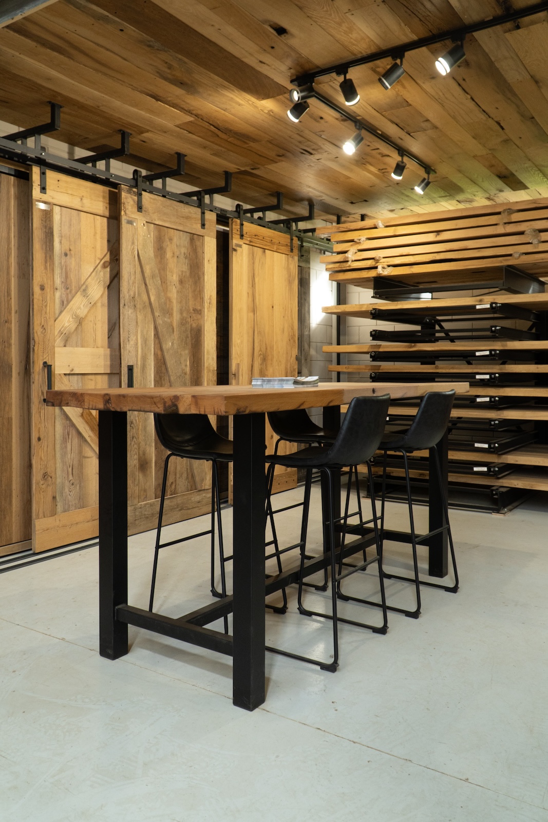 Showroom reclaimed wood