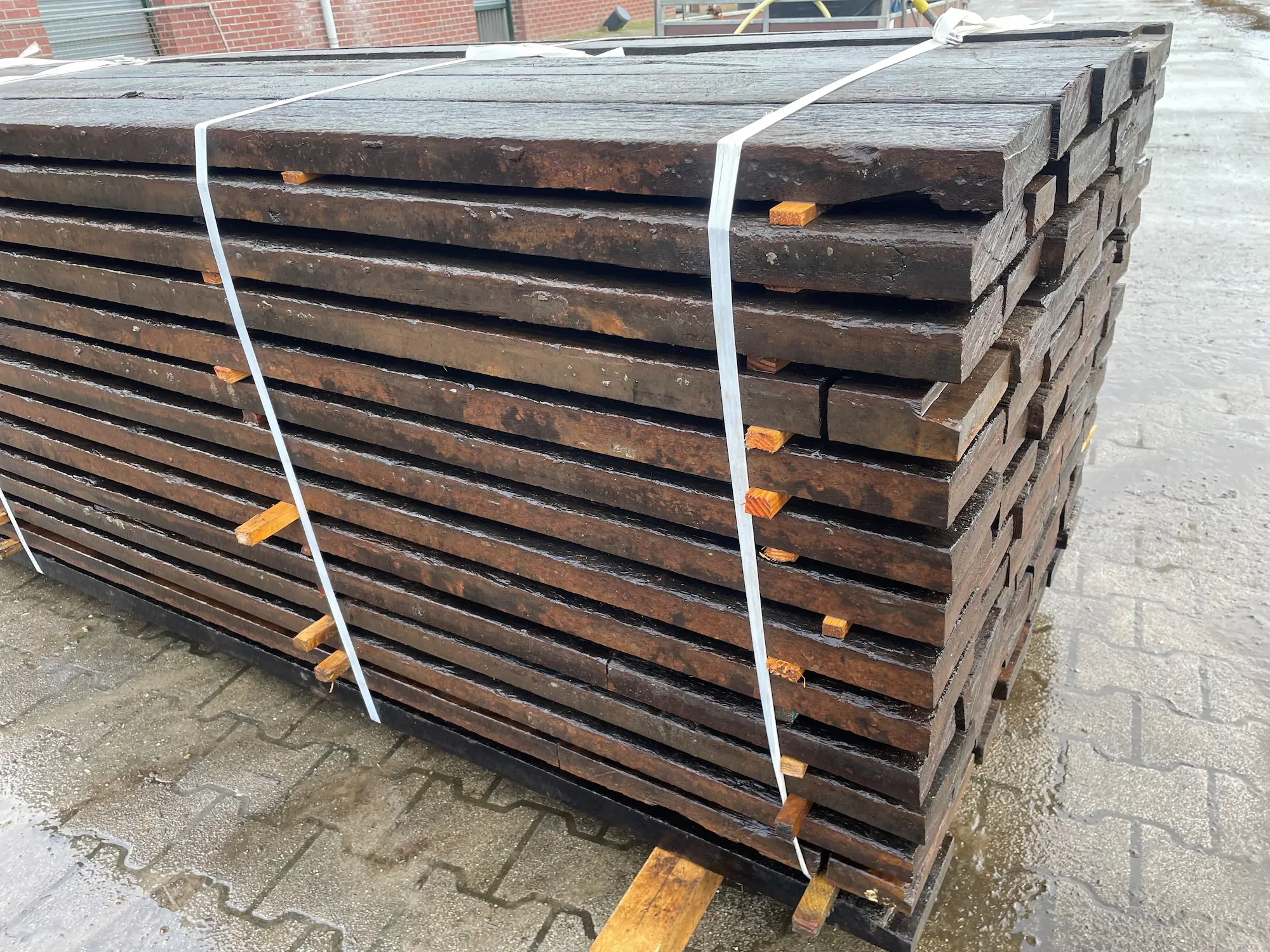 Strong reclaimed timber beams suitable for rustic interiors and structural building applications