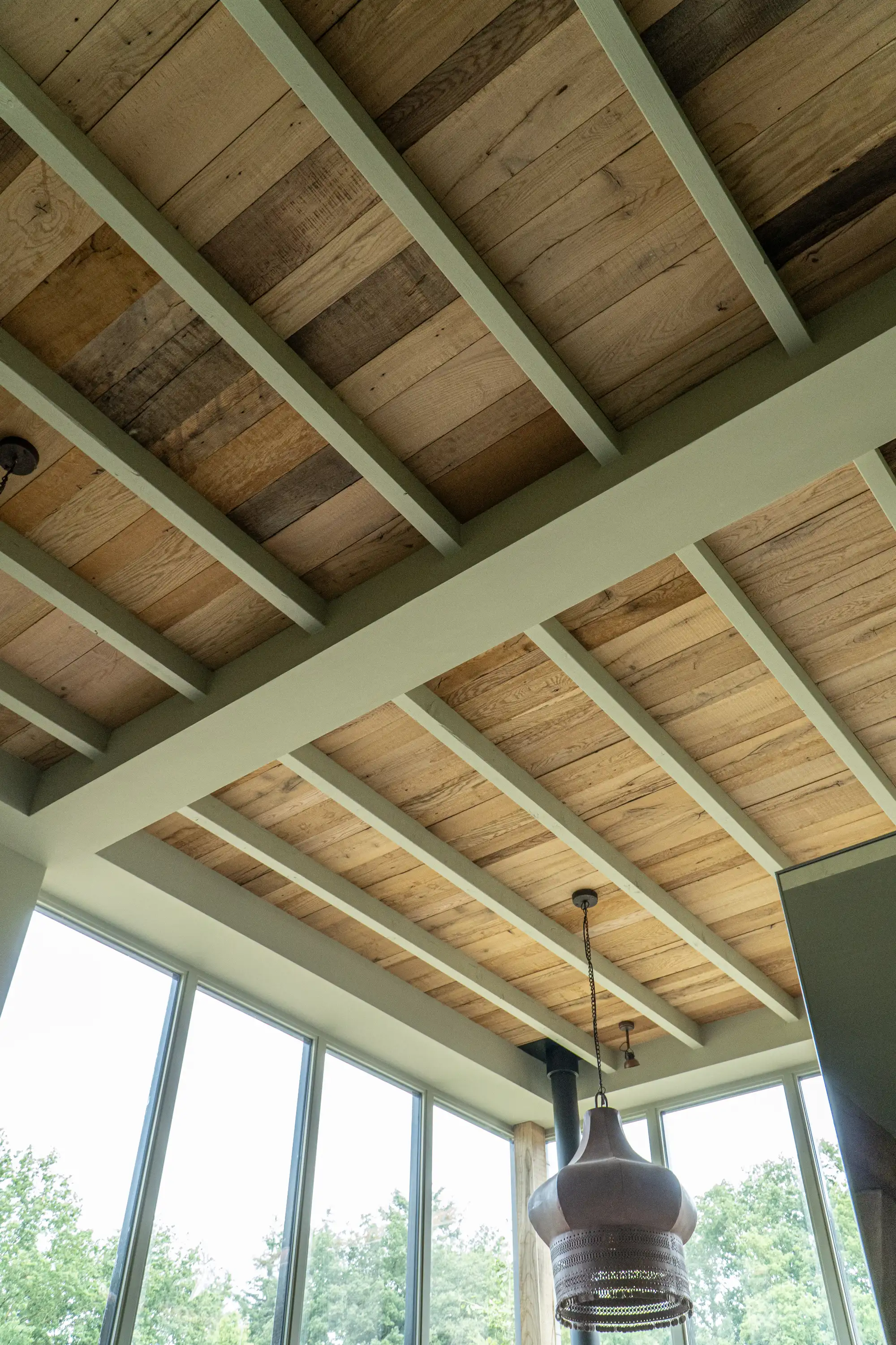Premium barnwood oak panels with handcrafted finish and natural reclaimed wood character