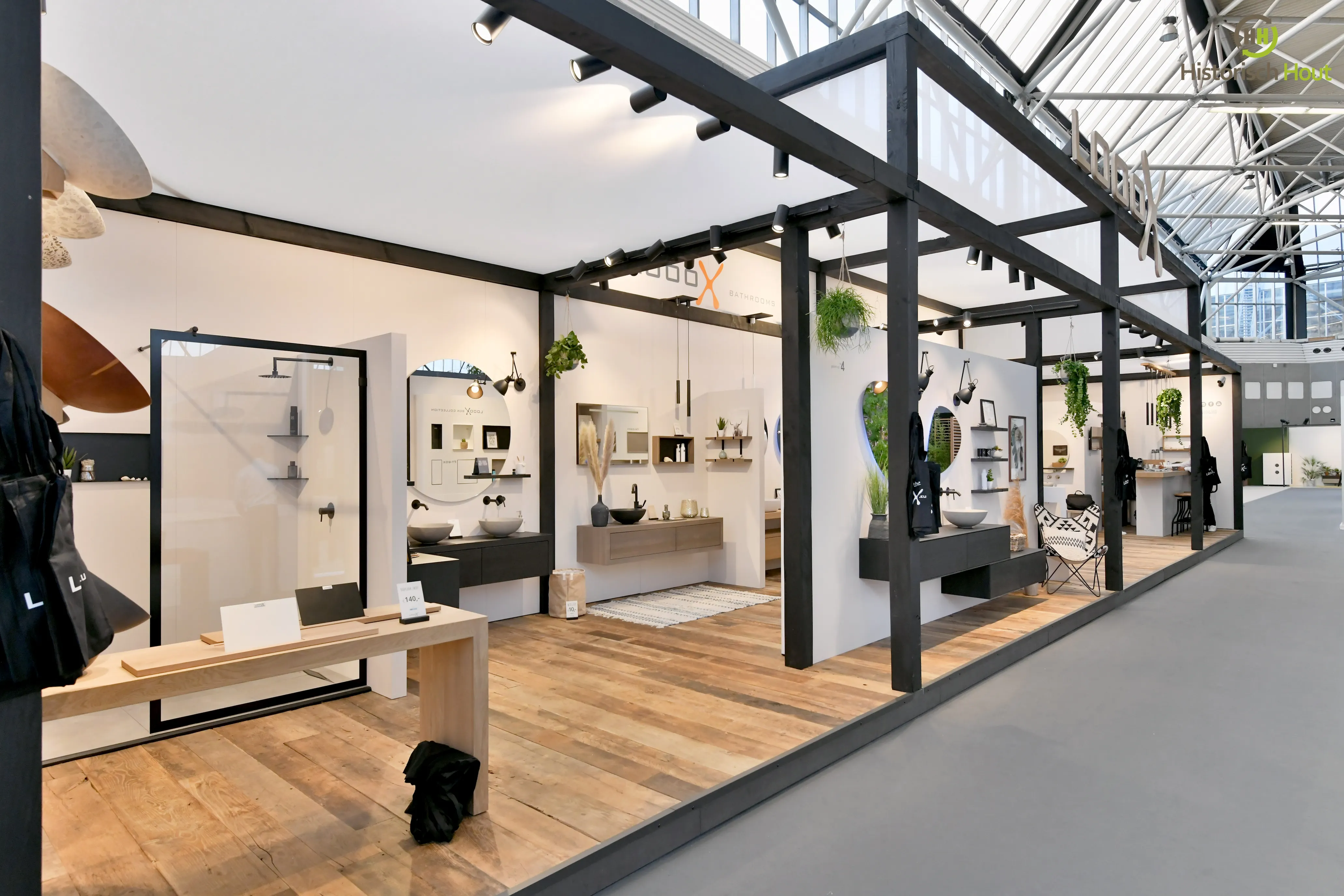 Sleek wood plank flooring in a modern interior
