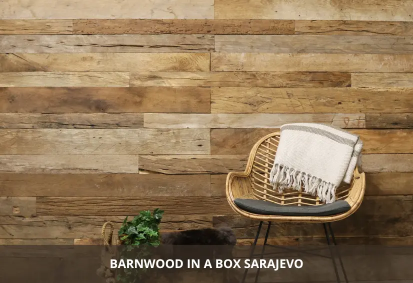 Reclaimed wood wall paneling with weathered finish and handcrafted reclaimed timber details