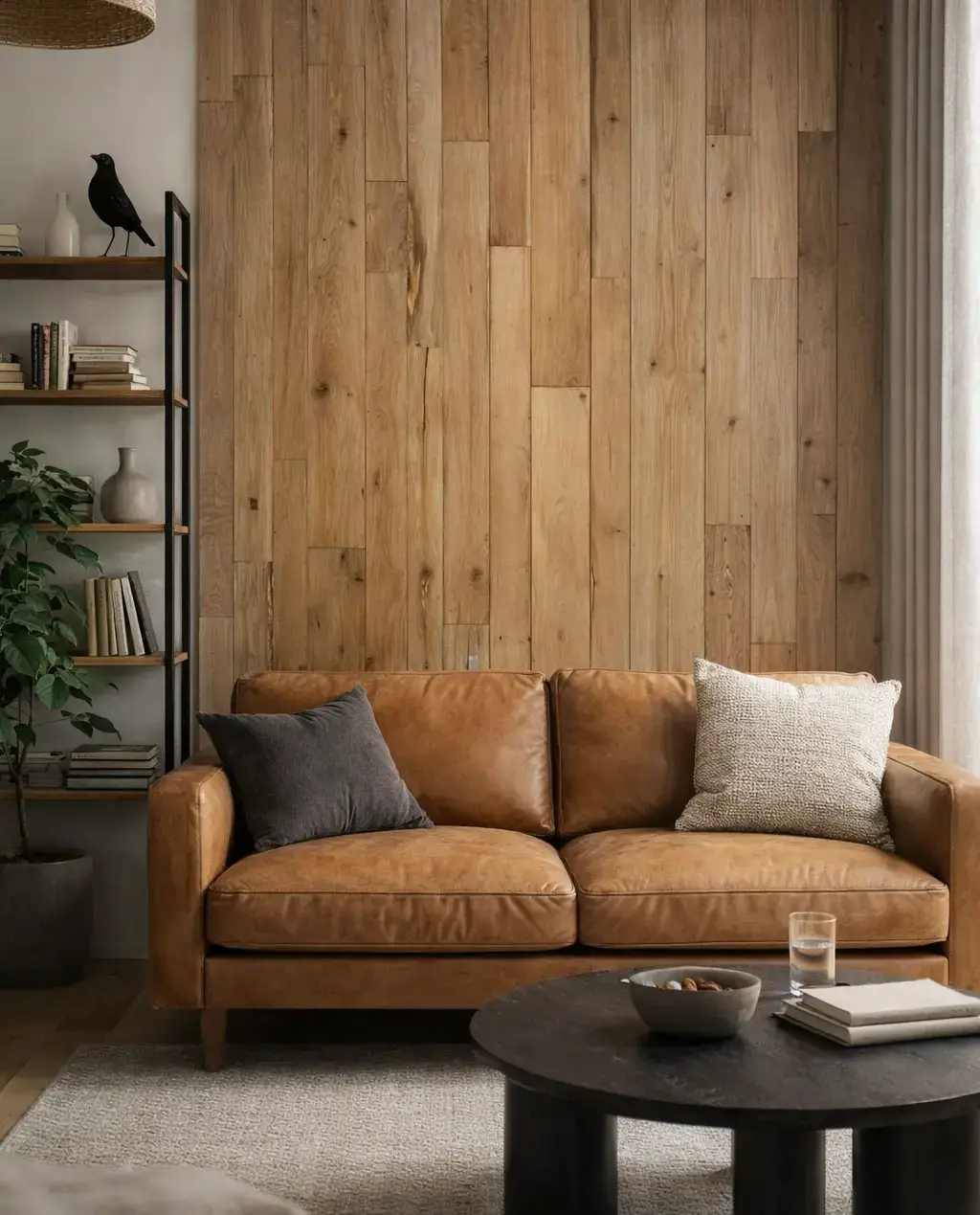 Reclaimed oak wood boards with aged surface and character