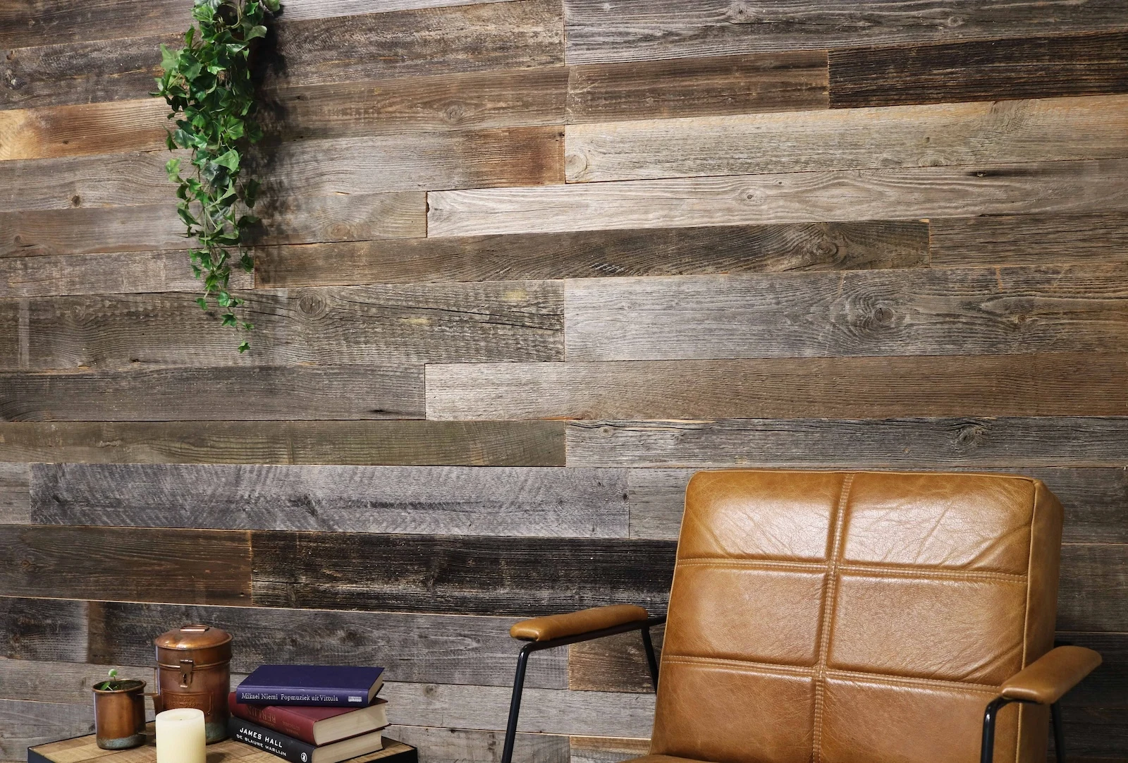Reclaimed timber wall cladding