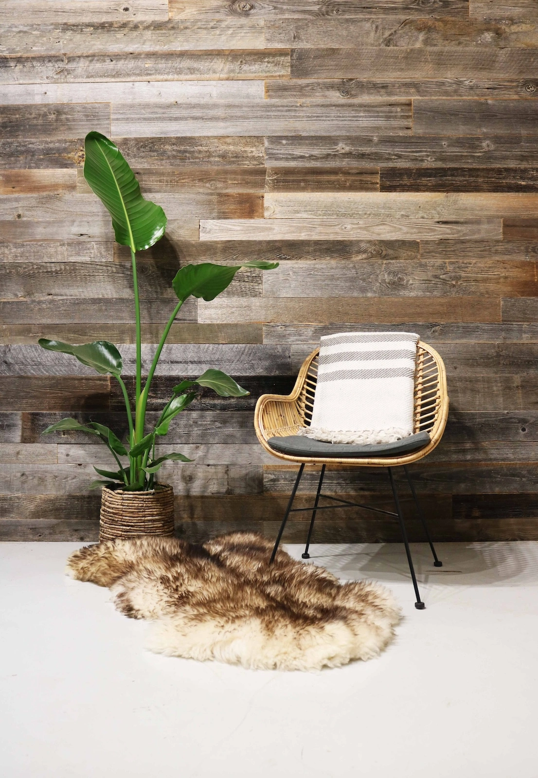 Wall cladding using reclaimed timber